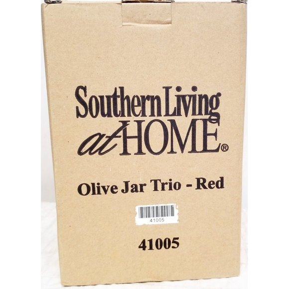 Southern Living Home Olive Jar Trio Red Vase Brown Greek Italian Mediterranean - Picture 2 of 12